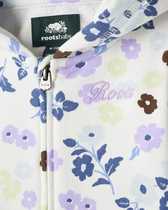 Baby Floral Full Zip Hoodie Baby Floral Full Zip Hoodie