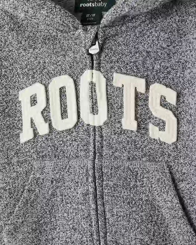 Baby Roots Applique Full Zip Hoodie Baby Roots Applique Full Zip Hoodie
