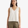 Isla Cotton Gauze Gathered Tank Isla Cotton Gauze Gathered Tank