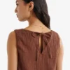Isla Cotton Gauze Gathered Tank Isla Cotton Gauze Gathered Tank