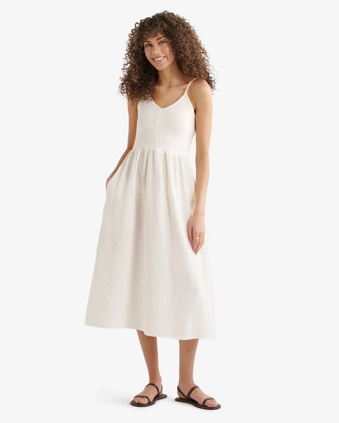 Isla Cotton Gauze Smocked Dress Isla Cotton Gauze Smocked Dress