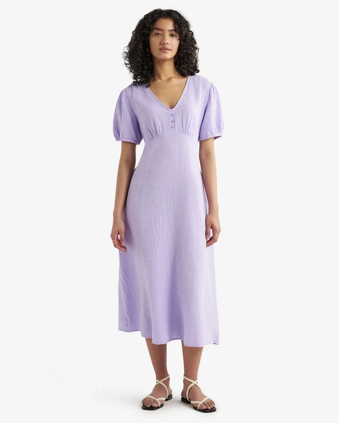 Isla Cotton Gauze Tea Dress Isla Cotton Gauze Tea Dress