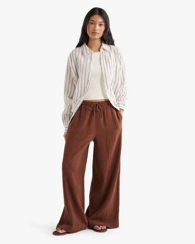 Isla Cotton Wide Leg Pant Isla Cotton Wide Leg Pant