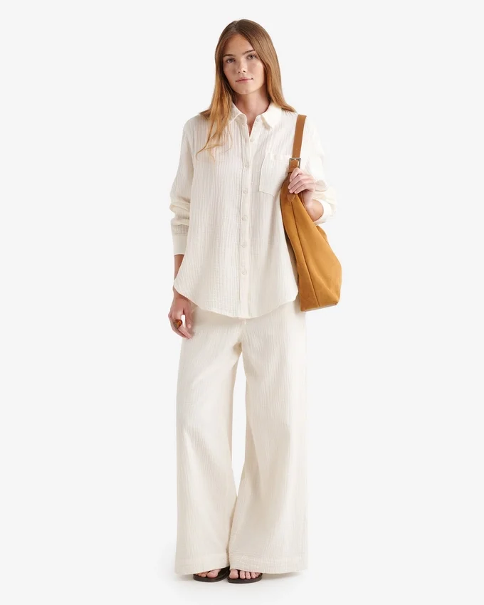 Isla Cotton Wide Leg Pant Isla Cotton Wide Leg Pant
