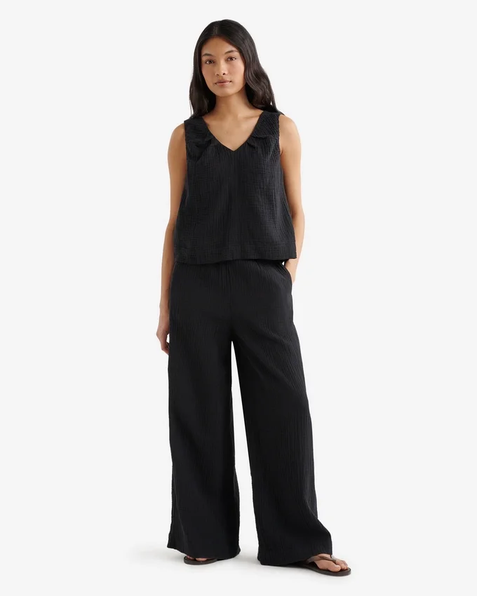Isla Cotton Wide Leg Pant Isla Cotton Wide Leg Pant