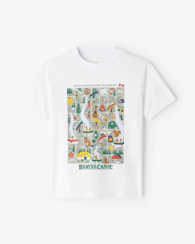 Kids Beaver Canoe Snakes And Ladders T-Shirt Kids Beaver Canoe Snakes And Ladders T-Shirt