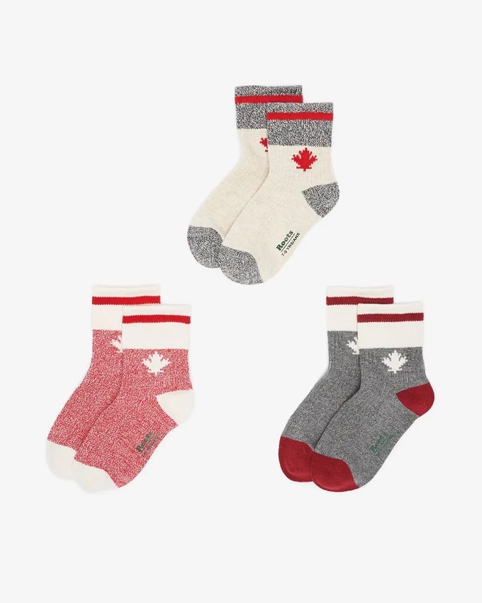 Kids Cabin Maple Sock 3 Pack Kids Cabin Maple Sock 3 Pack