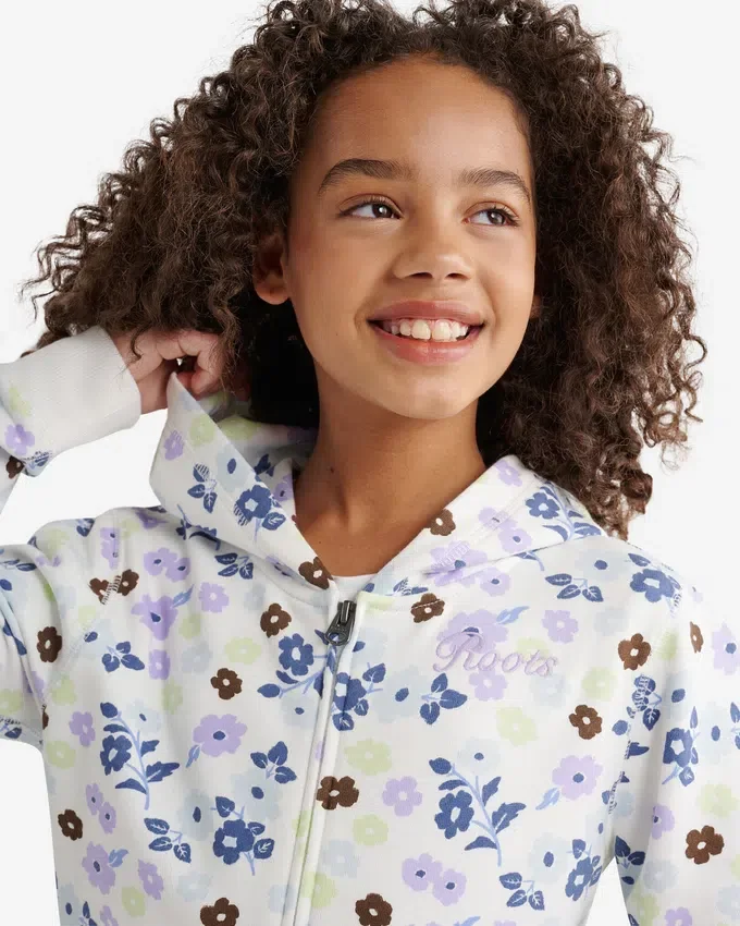 Kids Floral Full Zip Hoodie Kids Floral Full Zip Hoodie