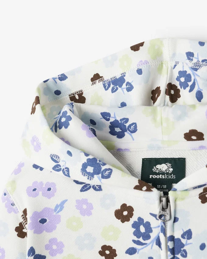 Kids Floral Full Zip Hoodie Kids Floral Full Zip Hoodie