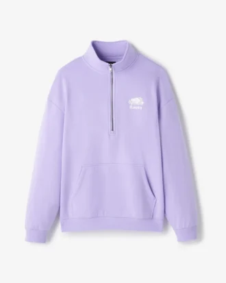 Organic Cooper Relaxed Quarter Zip Stein