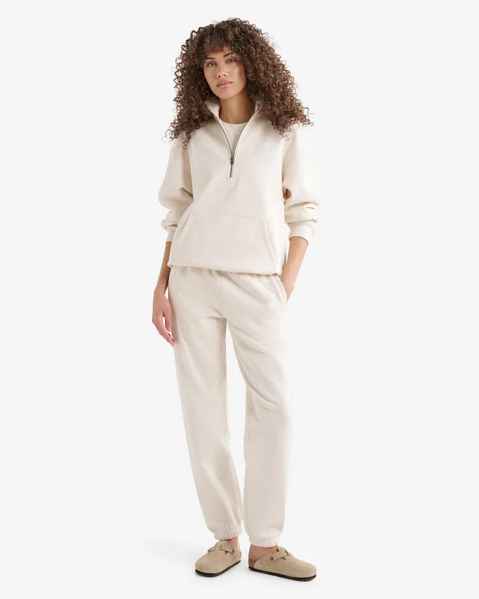Organic Cooper Relaxed Quarter Zip Stein Organic Cooper Relaxed Quarter Zip Stein