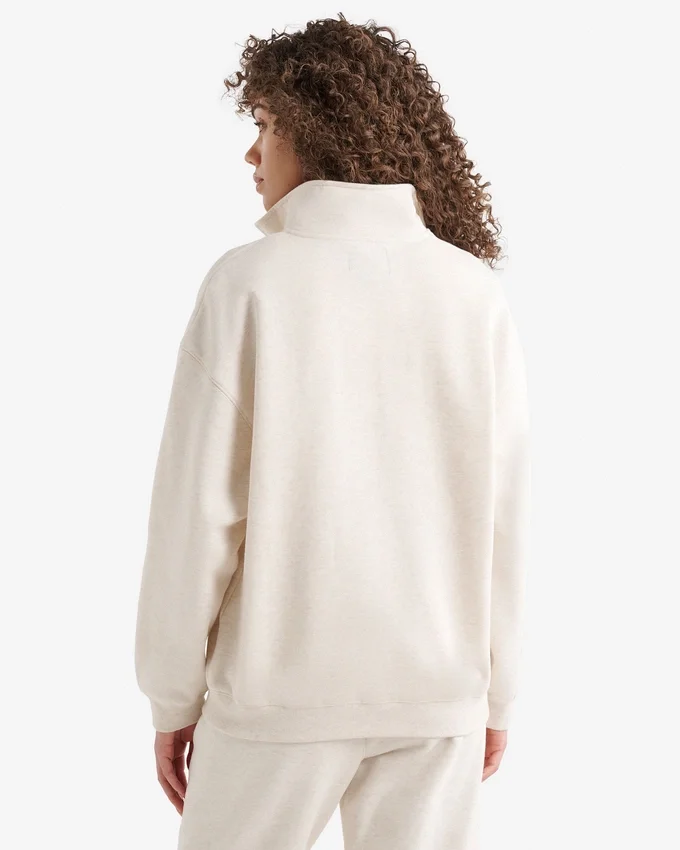 Organic Cooper Relaxed Quarter Zip Stein Organic Cooper Relaxed Quarter Zip Stein