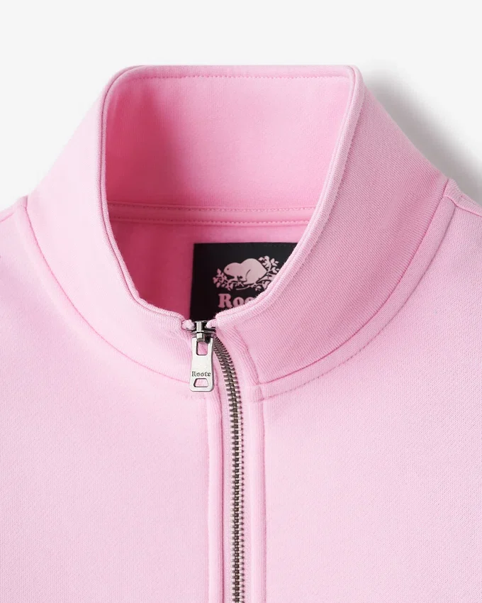 Organic Cooper Relaxed Quarter Zip Stein Organic Cooper Relaxed Quarter Zip Stein