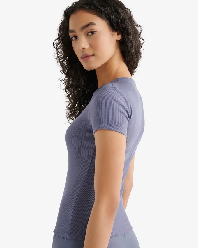Roam Rib Fitted Short Sleeve Top Roam Rib Fitted Short Sleeve Top
