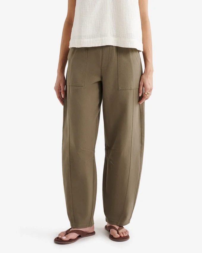 Welland Knit Twill Barrel Pant Welland Knit Twill Barrel Pant