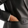 Womens Leather Double Breasted Blazer Womens Leather Double Breasted Blazer