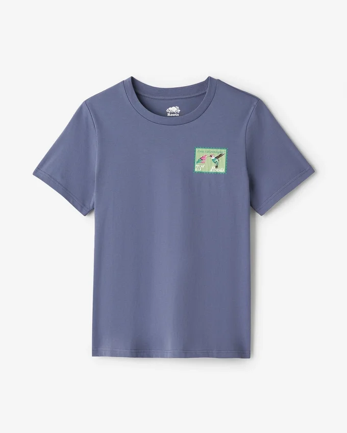 Womens Roots Spring Stamp T-Shirt Womens Roots Spring Stamp T-Shirt
