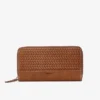 Zip Around Clutch Woven