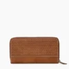 Zip Around Clutch Woven